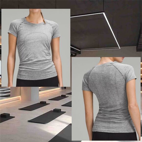 Lululemon Swiftly MUNICH Tech Short Sleeve 2.0‎ Slate / White size 4 NWT 🇩🇪 - Picture 3 of 8